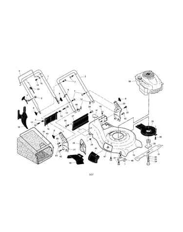 Engine/housing/handles