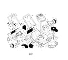 Craftsman 917376662 engine/housing/handle diagram