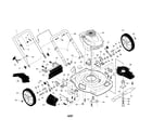 Craftsman 917375622 engine/housing/handles diagram