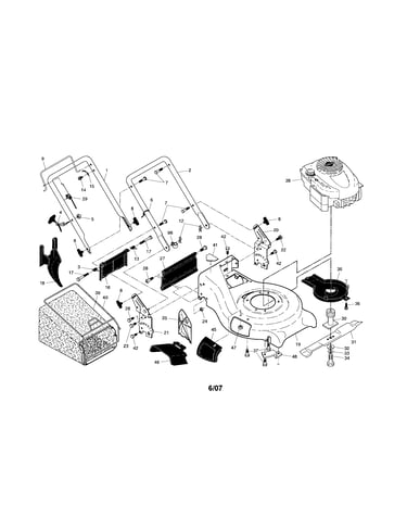 Engine/housing/handle