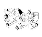 Craftsman 917370563 drive control/gear case/wheels diagram