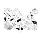 Craftsman 917370583 engine/housing/handle diagram