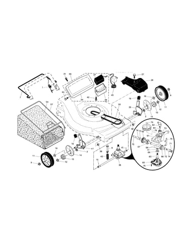 Drive control/gear case/wheels