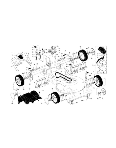 Drive control/gear case/wheels