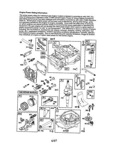 Cylinder/crankshaft/sump