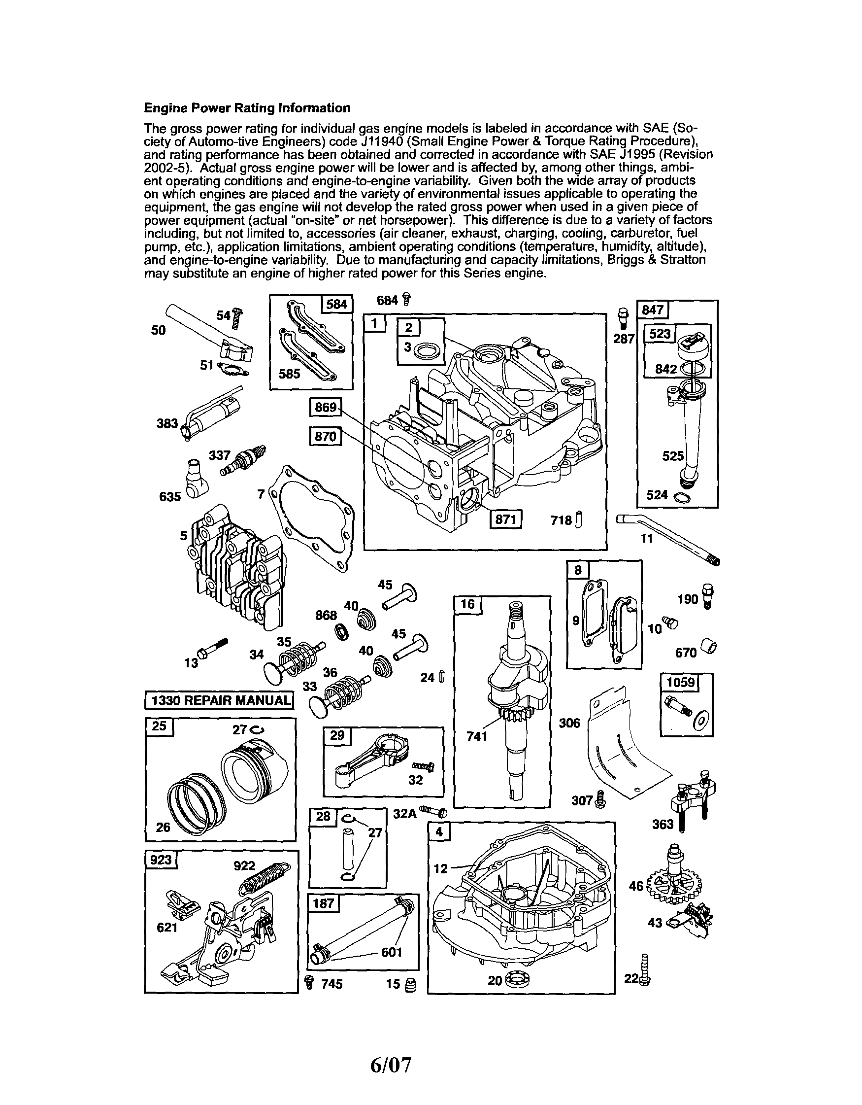 CYLINDER/CRANKSHAFT/SUMP