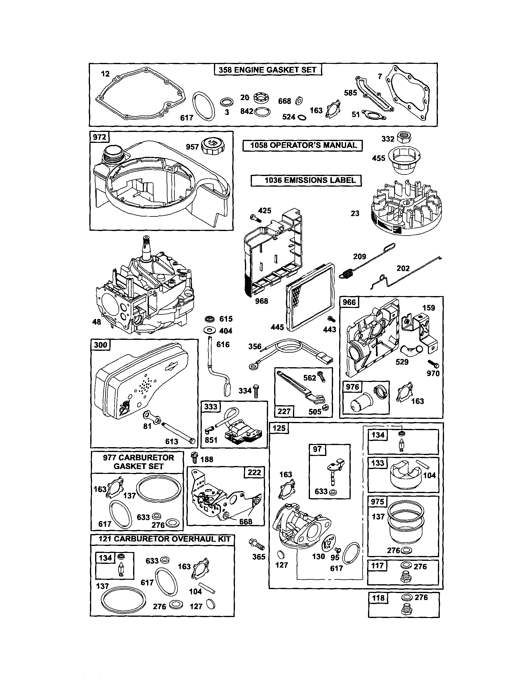 CARBURETOR/MUFFLER/FUEL TANK