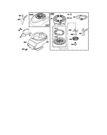 Blower housing/rewind starter