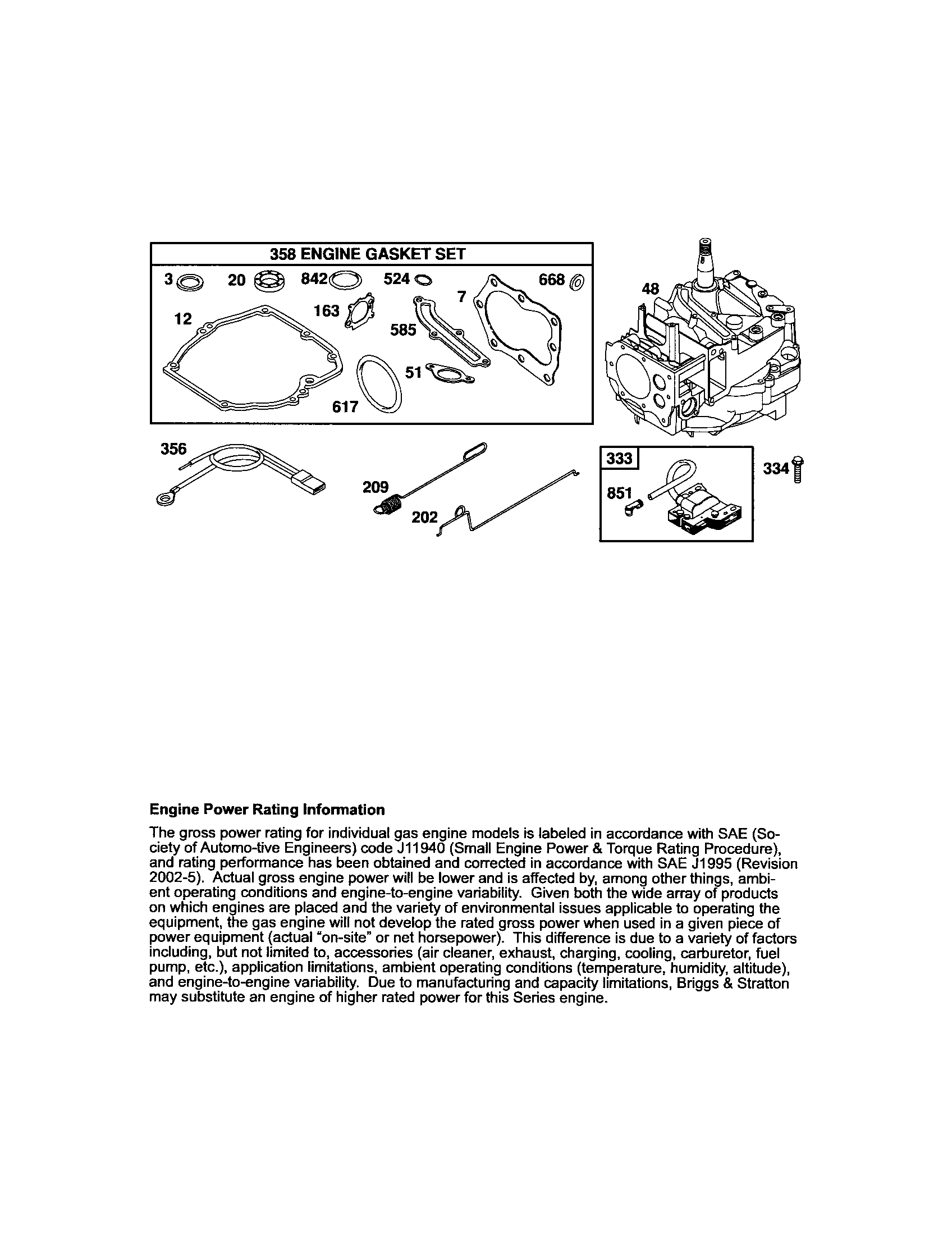Short block/gasket set