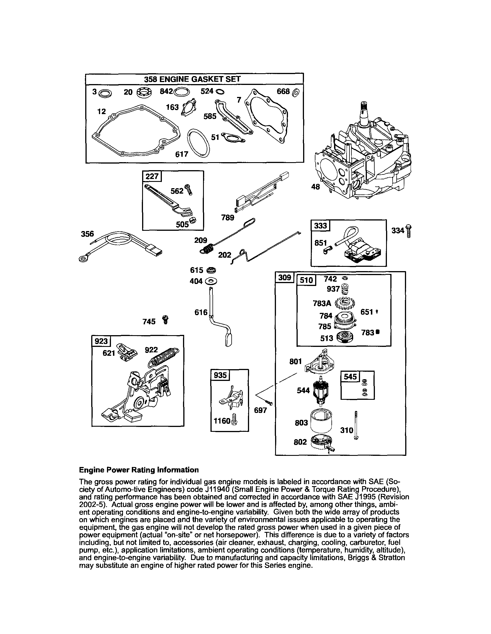 SHORT BLOCK/MOTOR STARTER