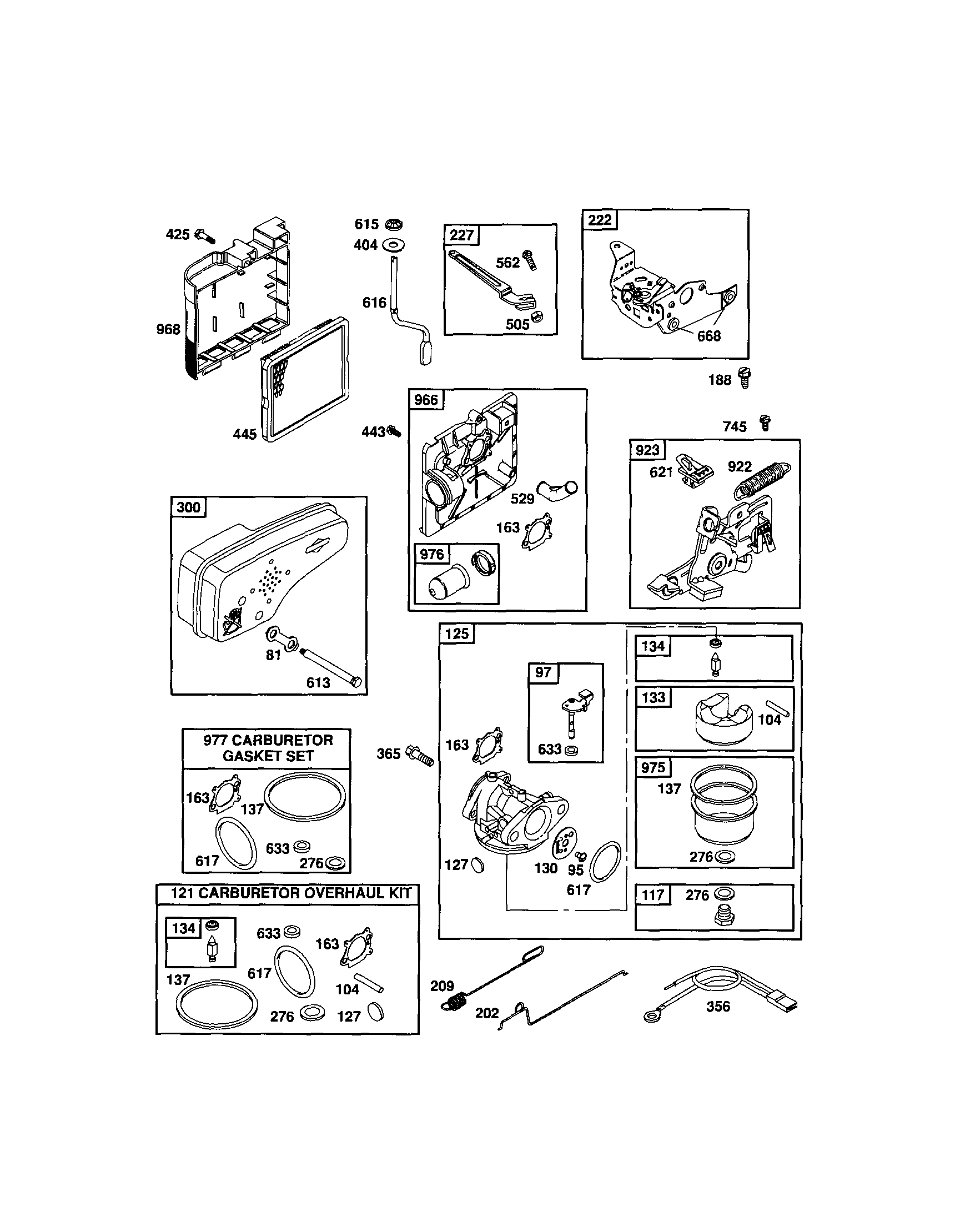 Carburetor/air cleaner/muffler