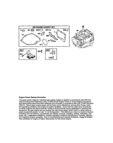 Engine gasket set/short block