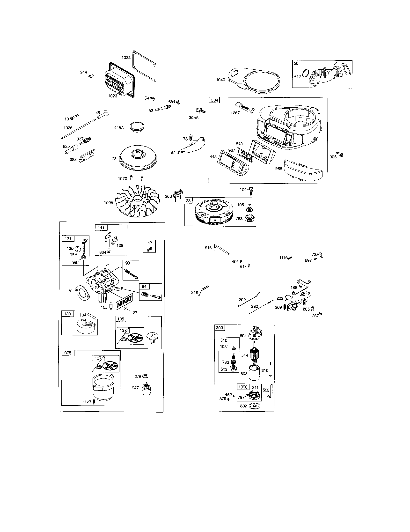 Carburetor/blower housing