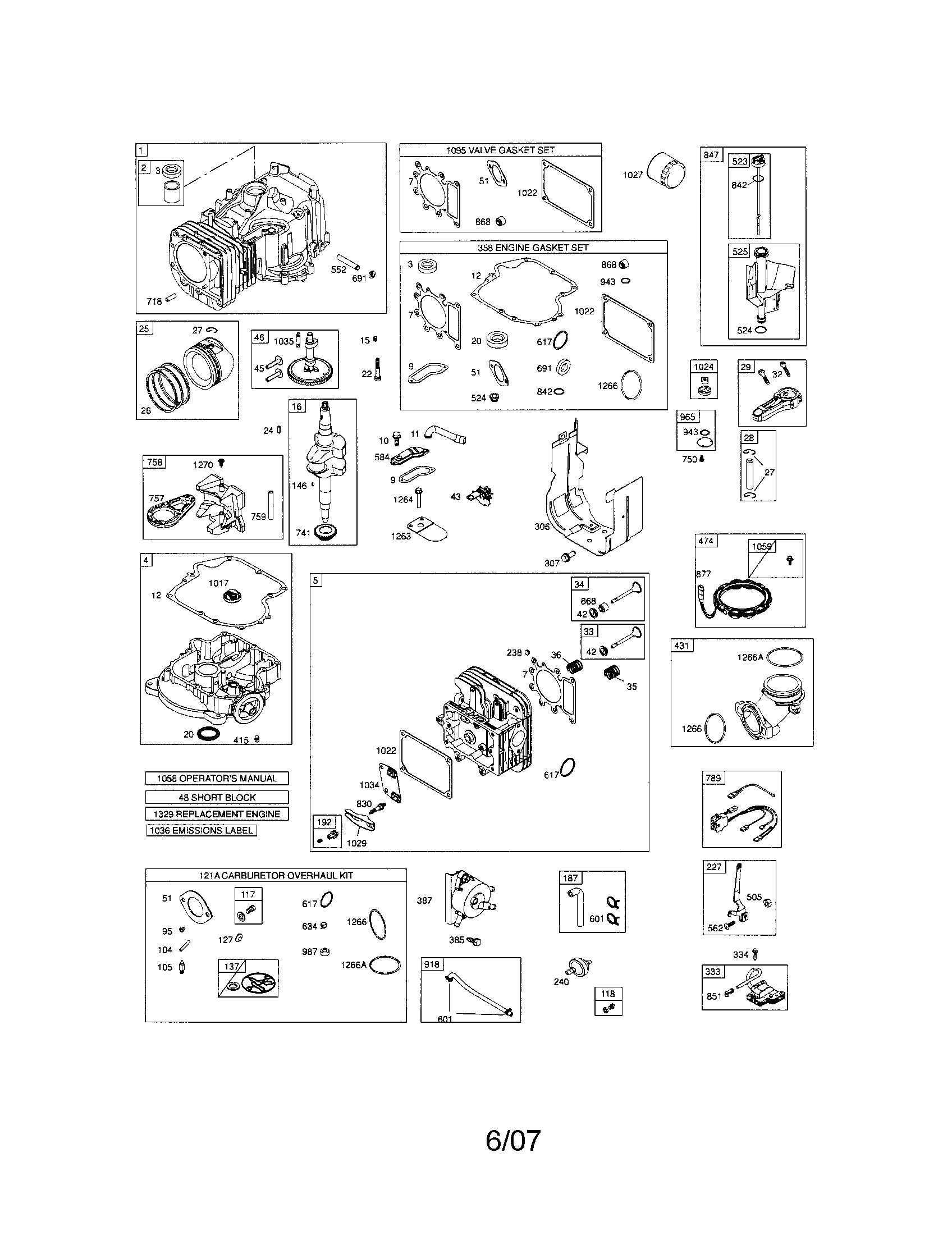 Cylinder/sump/crankshaft
