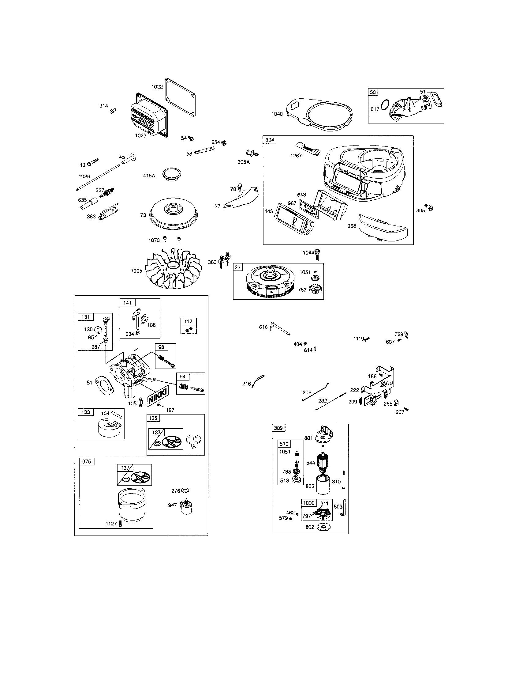 Carburetor/blower housing