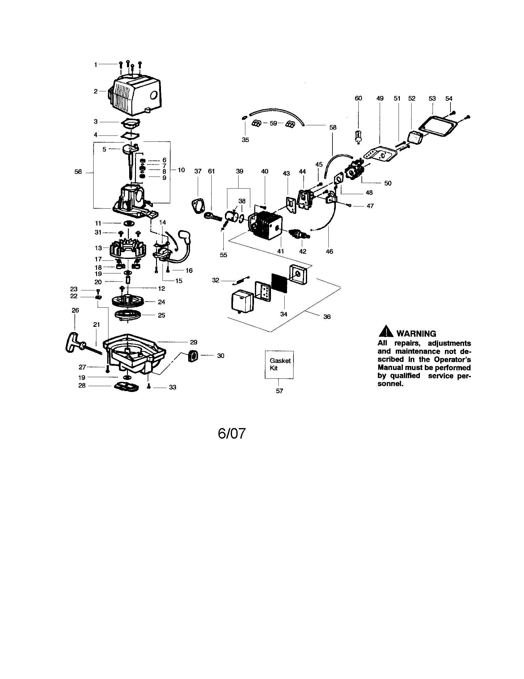Cylinder/crankshaft/crankcase