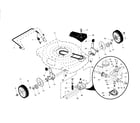 Craftsman 917375611 drive control/gear case/wheels diagram