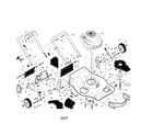 Craftsman 917376724 engine/housing/handle diagram