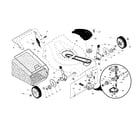 Craftsman 917376783 drive control/gear case/wheels diagram