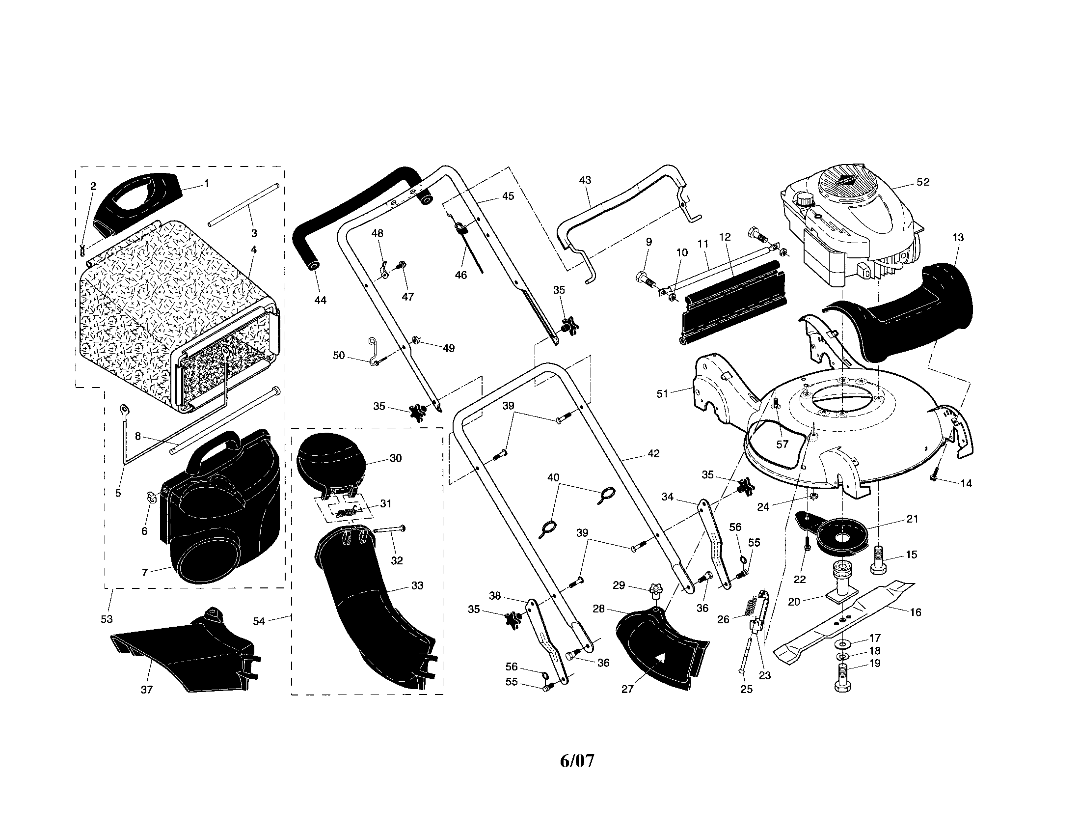 Engine/housing/handle