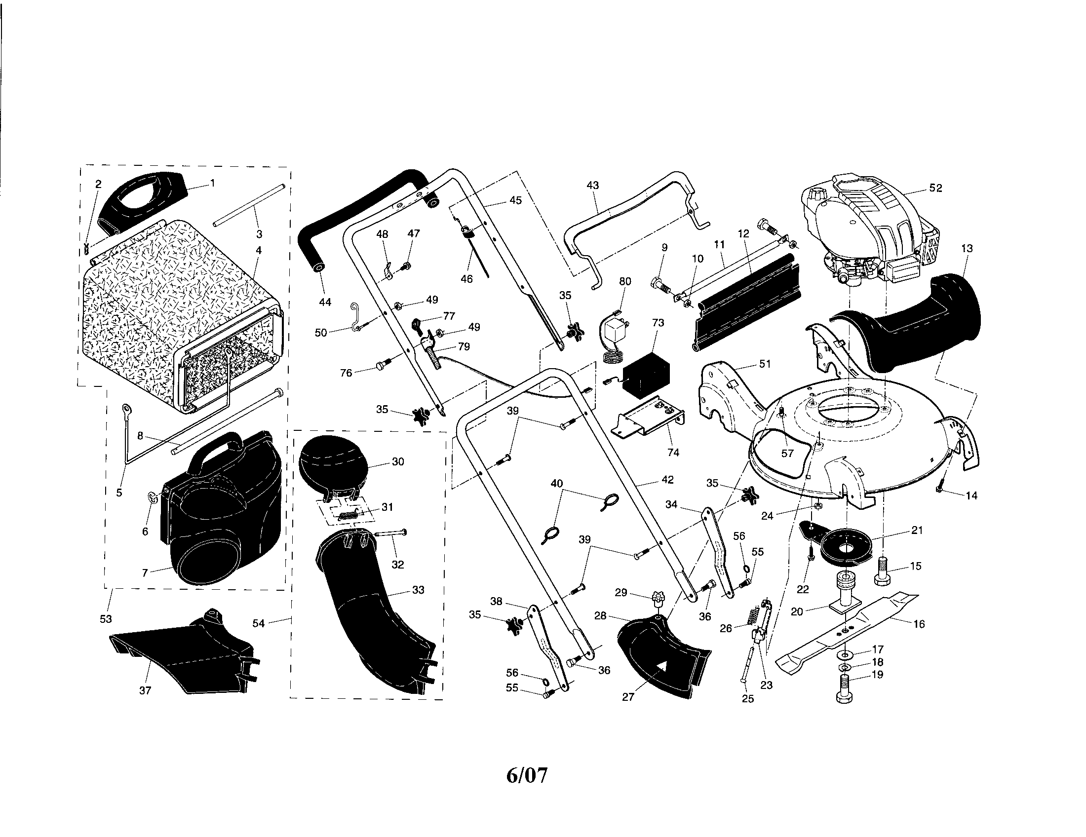 Engine/housing/handle
