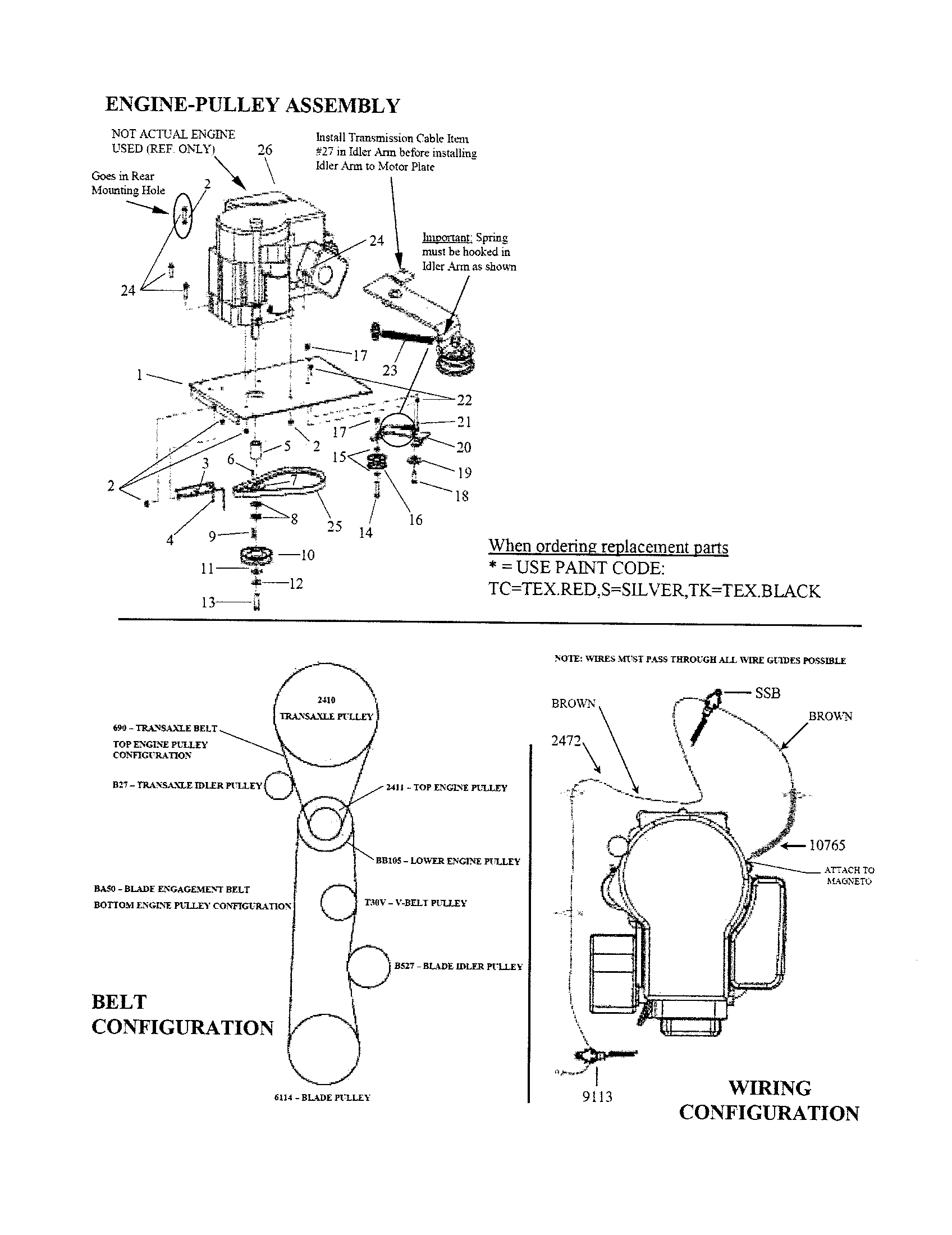 Engine-pulley assembly