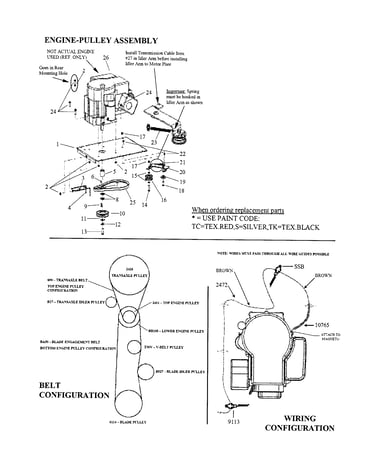 Engine-pulley assembly