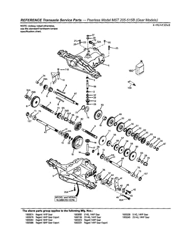Transaxle mst 205-515b
