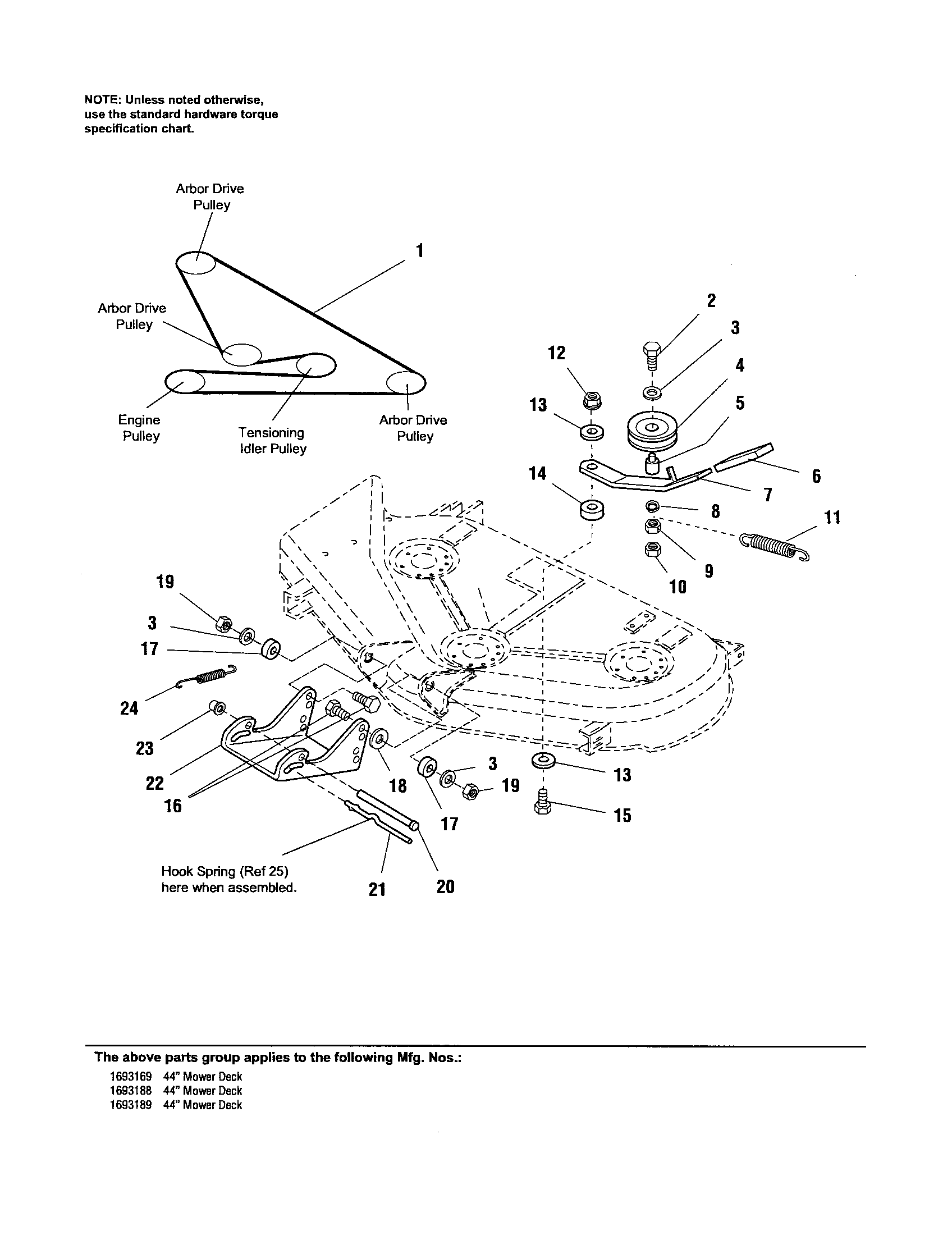 Belt/idler arm/hitch