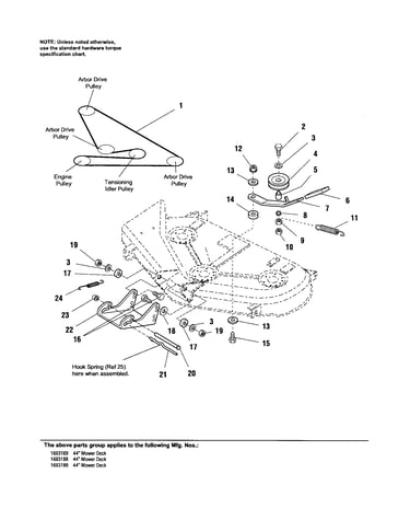 Belt/idler arm/hitch