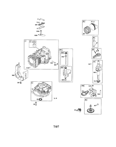 Cylinder/crankshaft/sump