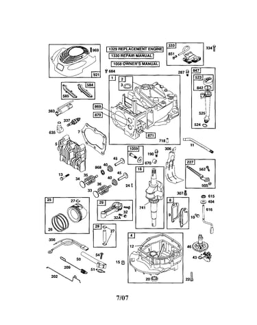 Cylinder/crankshaft/sump