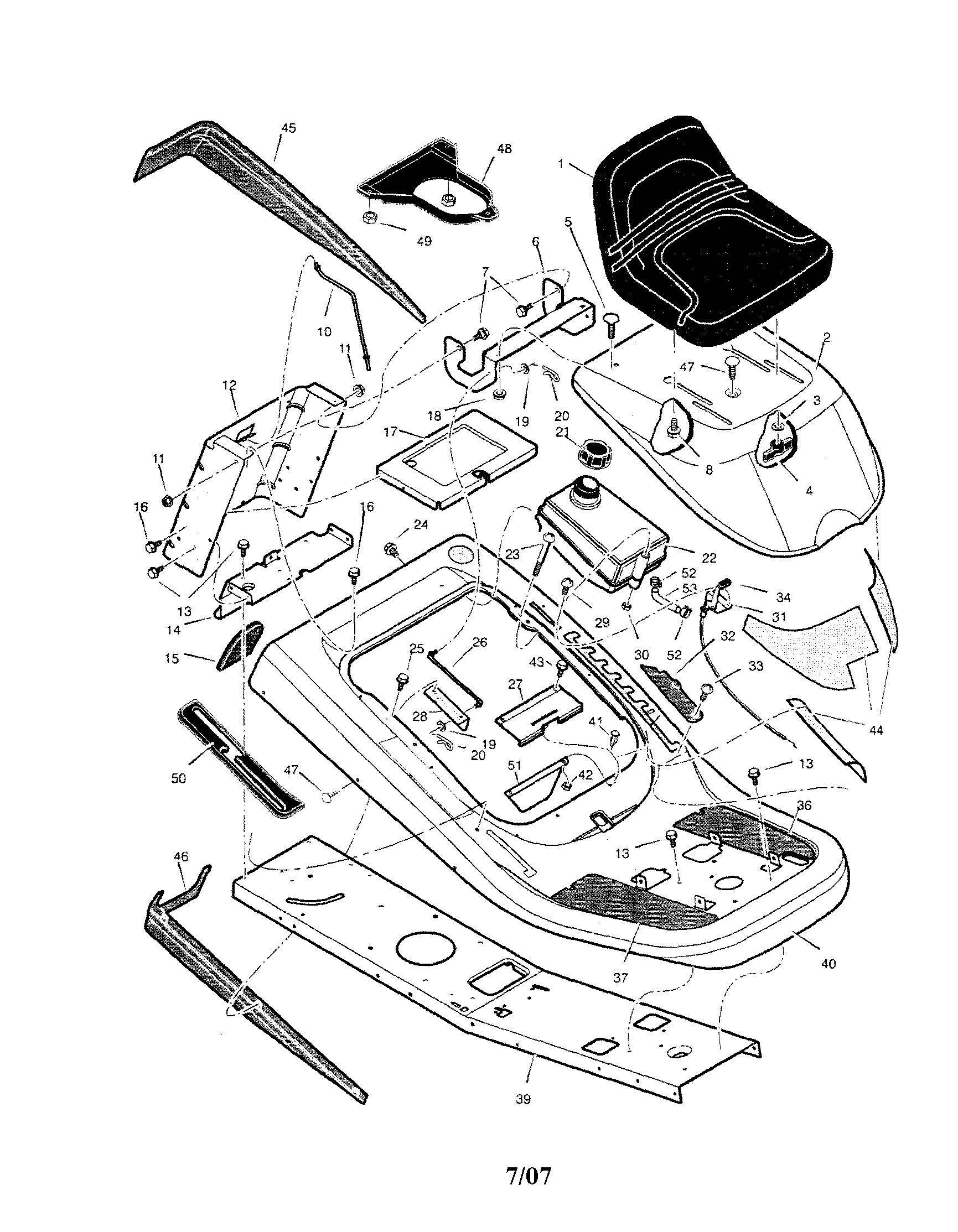 Chassis and hood