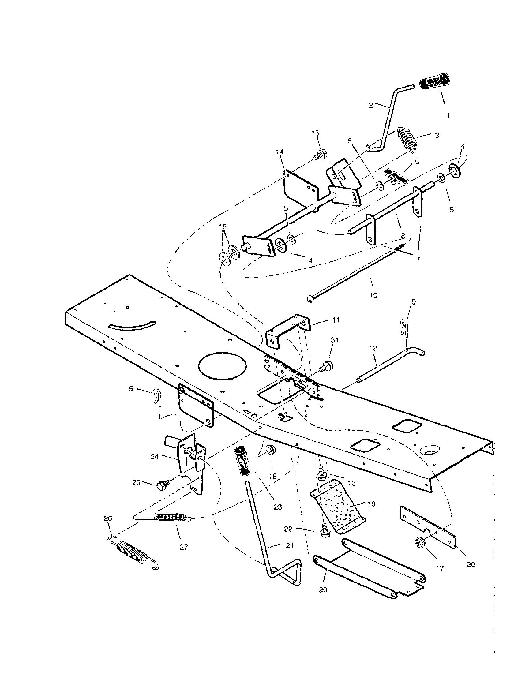 Mower housing suspension