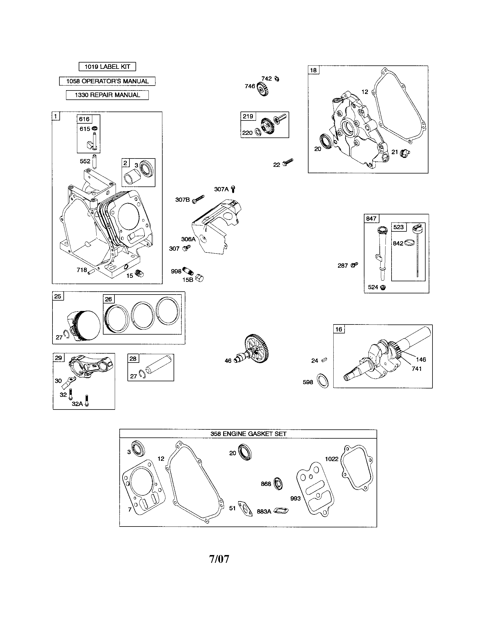 Cylinder/crankshaft/crankcase
