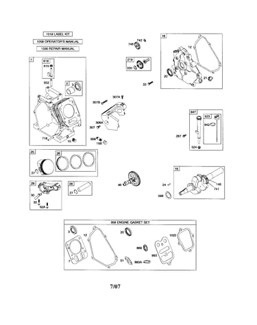 Cylinder/crankshaft/crankcase
