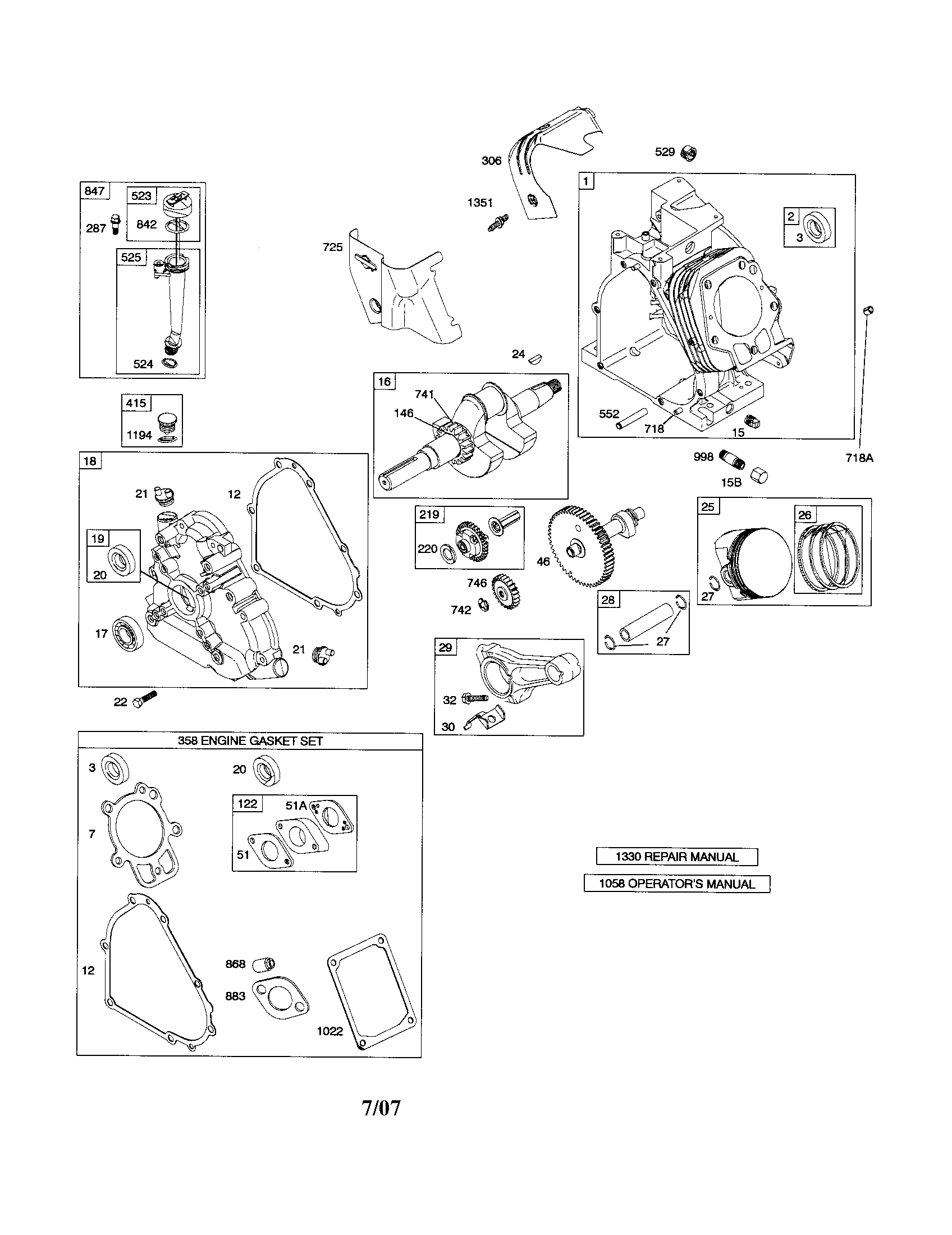 Cylinder/crankshaft/crankcase