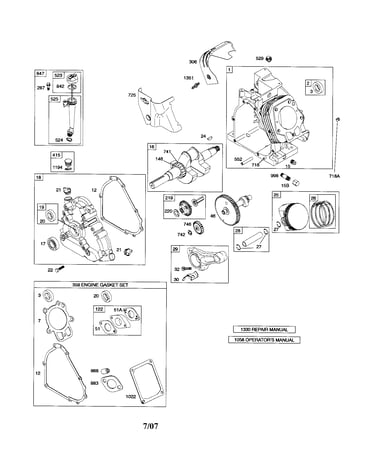 Cylinder/crankshaft/crankcase