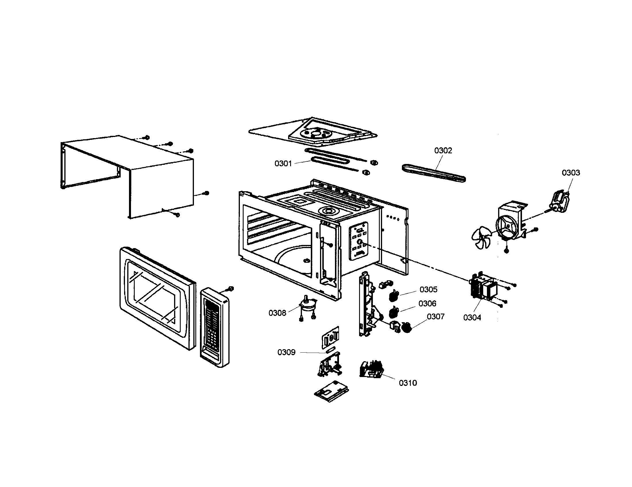 Magnetron/power supply/motor