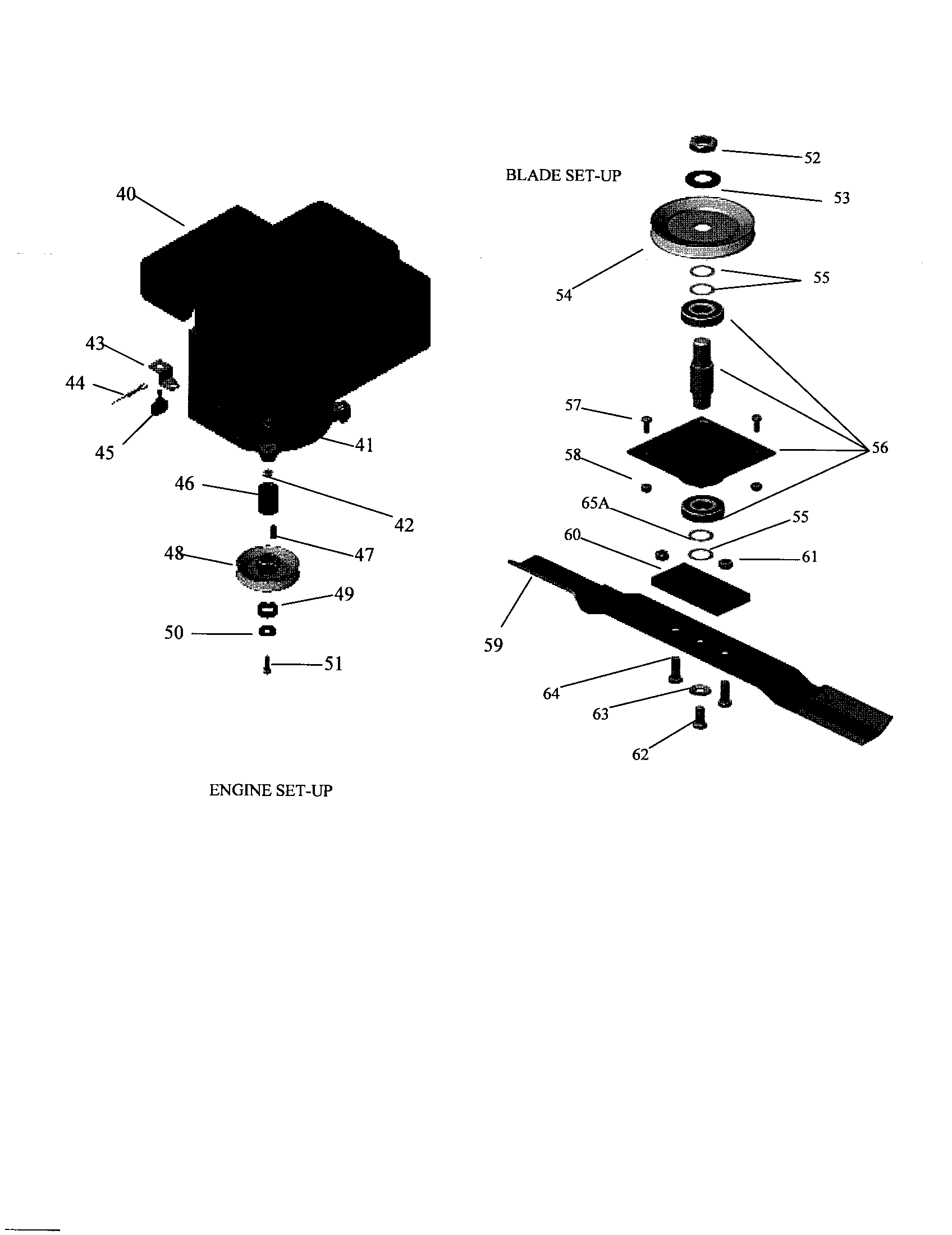 Engine & blade set-up