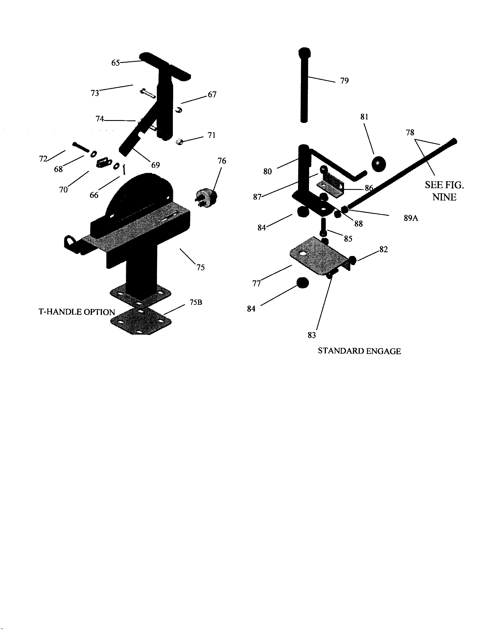 T-handle option/standard engage