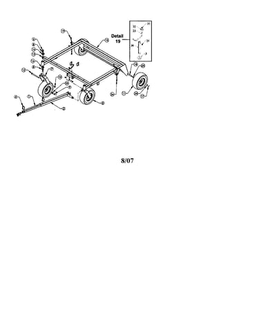 Caster/wheel/hitch