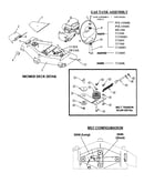 Gas tank/mower deck/belt
