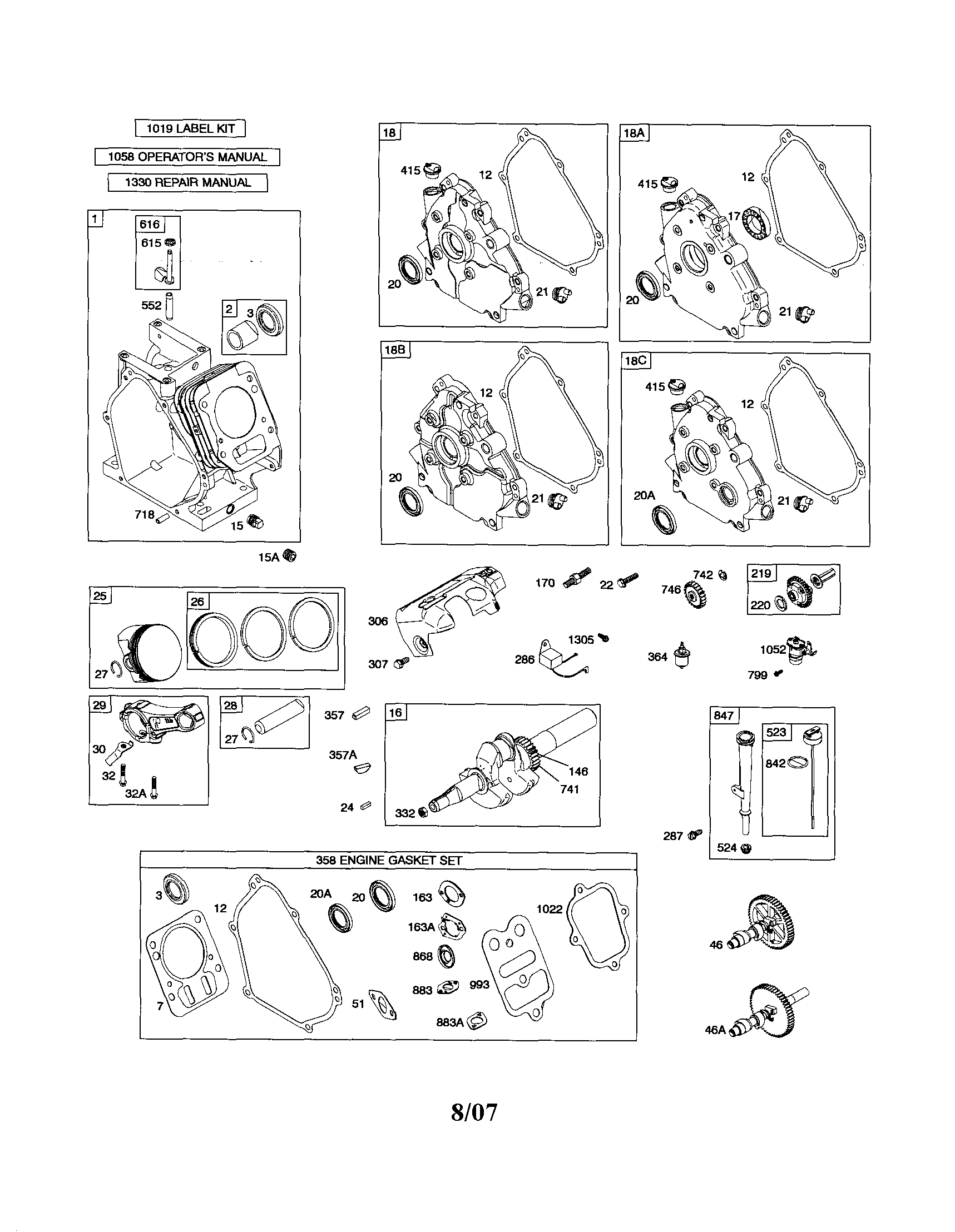 Cylinder/crankshaft/crankcase