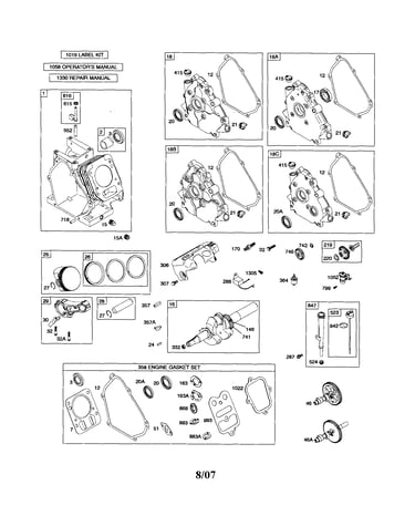 Cylinder/crankshaft/crankcase