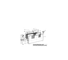 Fisher & Paykel E522BLT-21926A fan/covers/evaporator diagram