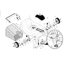 Craftsman 917371602 drive control/gear case/wheels diagram