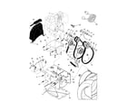 Craftsman 944527700 chassis/engine/pulleys diagram