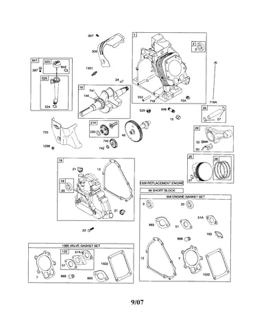 Cylinder/crankshaft/crankcase