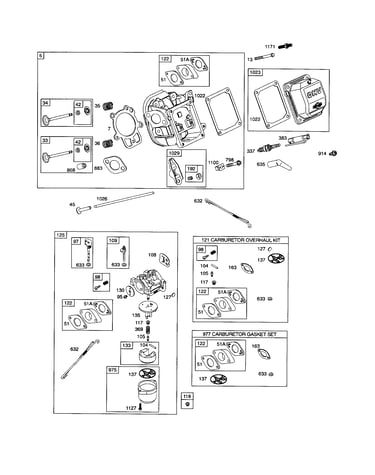 Head-cylinder/carburetor